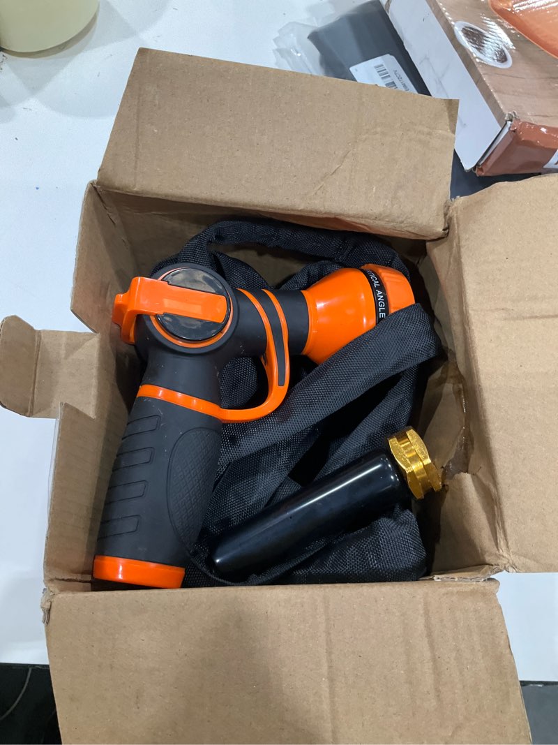 Condition photo showing Good Condition for giraffe tools garden hose 25ft lightweight lay flat water hose kink free flexible hose with 9 spray function nozzle?black?