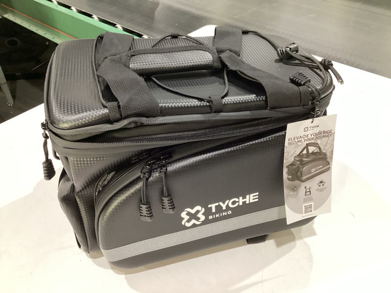 Condition photo showing Good Condition for TYCHE Bike Trunk Bag 35L with Panniers and Phone Holder | Hard Shell Waterproof Carbon Leather 3-in-1 Bag | Expandable Cargo Storage & Cooler Interior | Fits Rear Rack for Ebike, Adult Bicycle