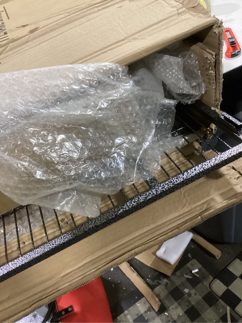 Condition photo showing As Is for hsm 68 inch wrought iron large bird flight cage with rolling stand for african grey parrot cockatiel sun parakeet conure lovebird