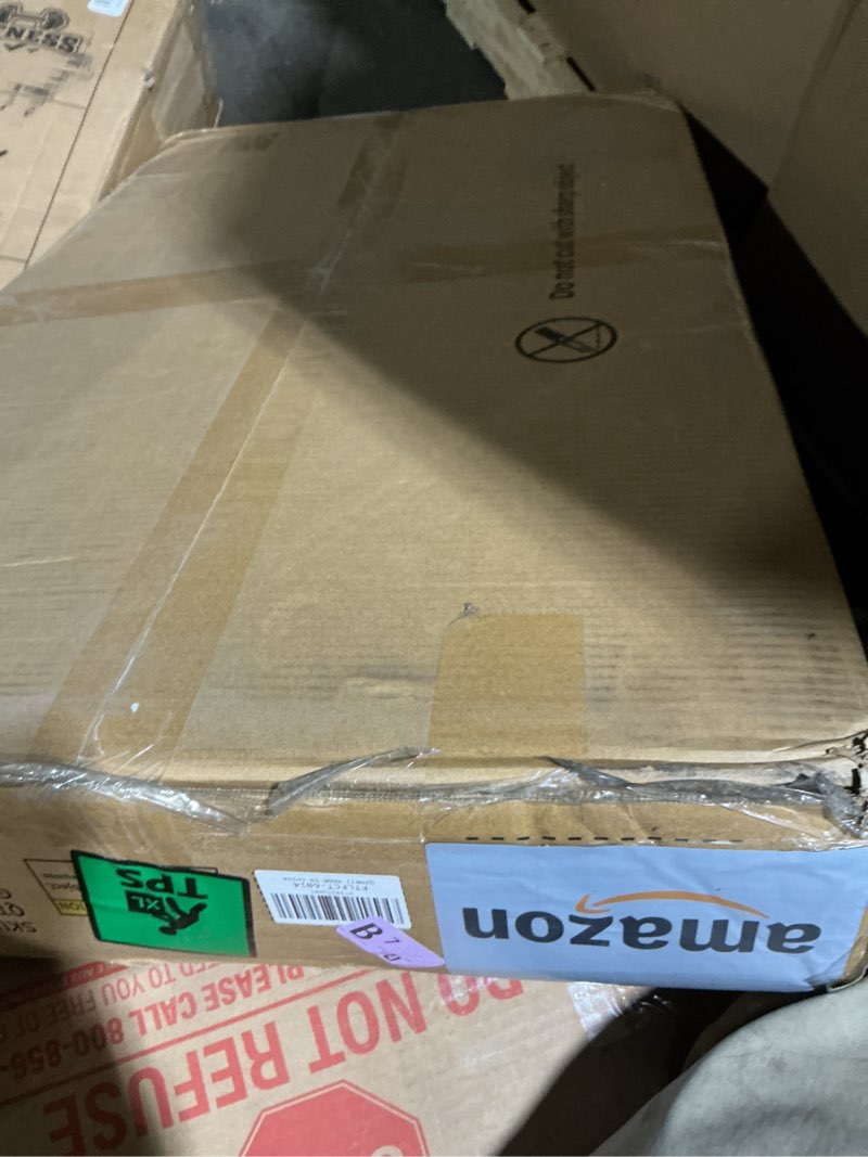 Condition photo showing Good Condition for DWVO LED Coffee Table with Storage 4 Drawers, Modern High Glossy Coffee Tables for Living Room, Black Rectangle Coffee Table Small Center Table with Open Display Shelf & Sliding Drawers, Black Black Without Lift Top