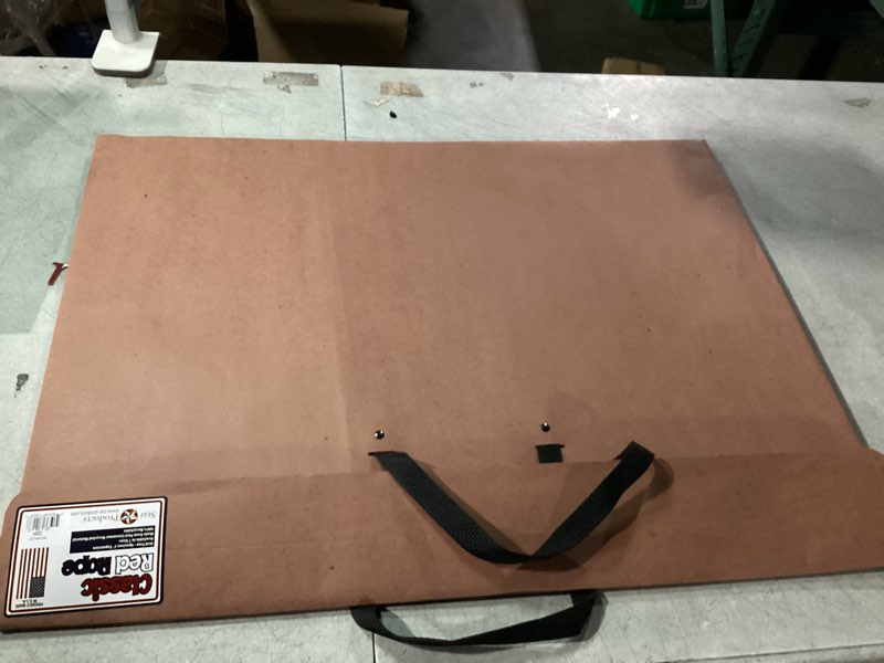 Condition photo showing As Is for Star Products Art Portfolio 20 X 26, Classic Red Rope, Paper Artist Portfolio with Soft Woven Handle – Poster Storage, Art Storage 20" x 26" STANDARD PACKAGING