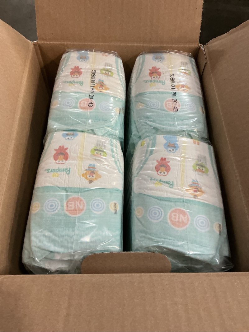 Condition photo showing New/Like New for ((Size 0 ))Pampers Diapers - Baby Dry -, 104 Count, Absorbent Disposable Newbort Diaper (Packaging May Vary) Newborn