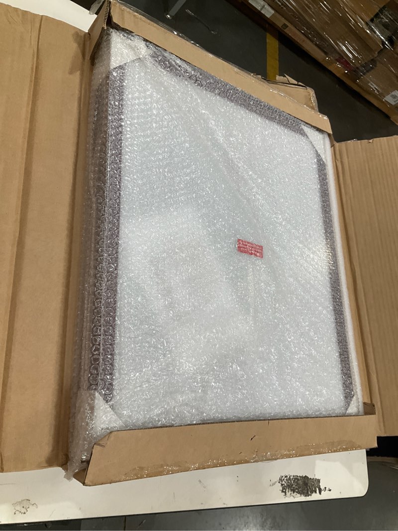 Condition photo showing Good Condition for 16x20 large shadow box frame, jersey frame display case with grade a natural pine wood acrylic front and metal hanger shadowbox frame display depth of 1",cherry red