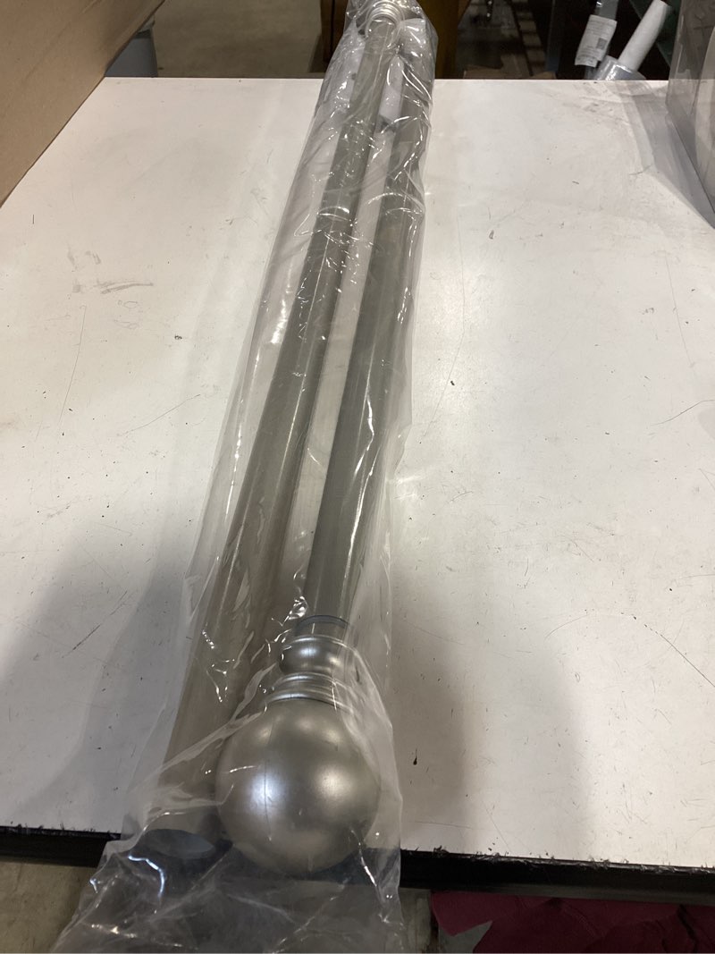 Condition photo showing Good Condition for kenney – chelsea curtain rod, durable 5/8\" steel rod with decorative ball ends, adjustable 30–86\" for light to medium weight curtains, brushed nickel 2-pack 30-86\" brushed nickel