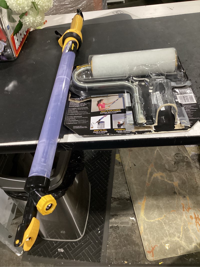 Condition photo showing As Is for 9 in. paintstick ez roller with manual ratchet trigger