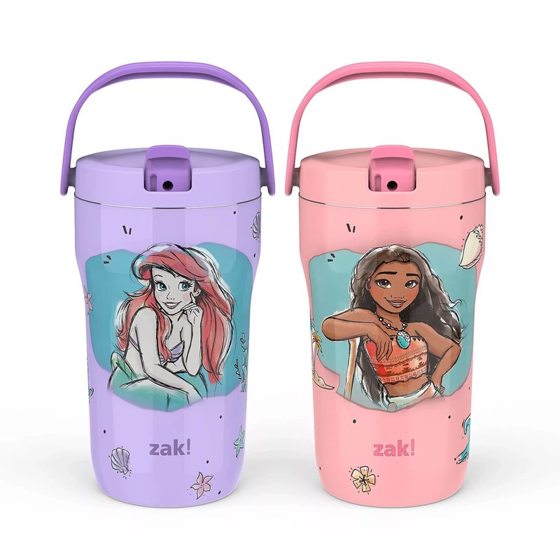 zak designs 14-oz. stainless steel double wall sutton grip tumbler for kids, 2-p