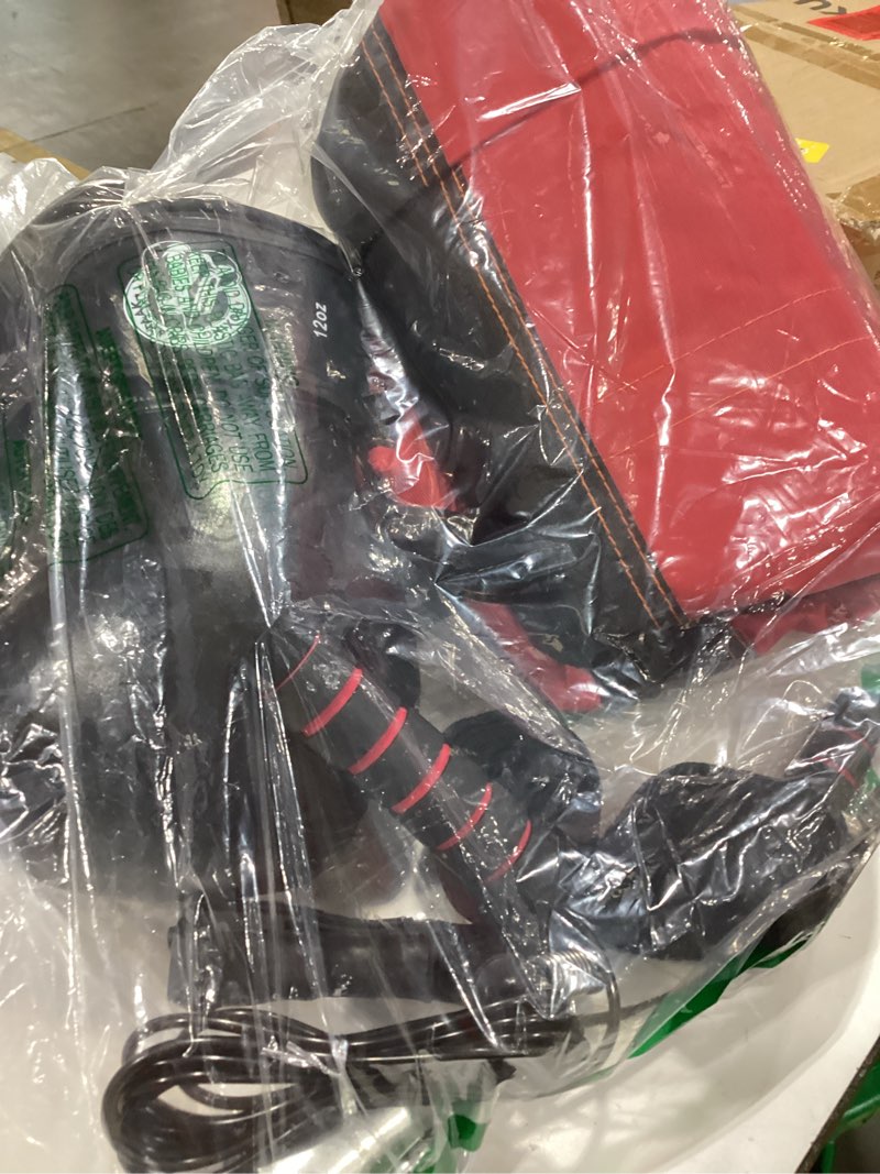 Condition photo showing Good Condition for 4ft punching bag for adults/kids, unfilled heavy punching bag, boxing bag set with punching gloves, wraps, chain, ceiling hook for mma kickboxing boxing karate muay thai taekwondo