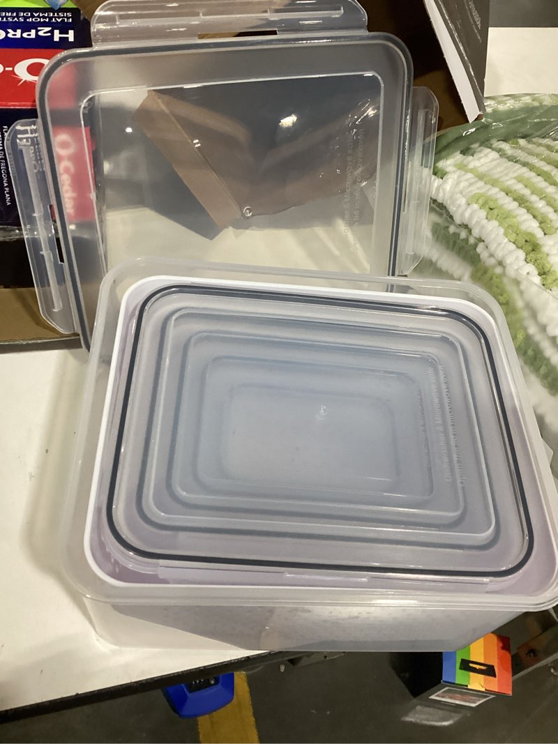 Condition photo showing Good Condition for freshmage fruit storage containers for fridge with removable colander, airtight food storage container, dishwasher safe produce saver for refrigerator, keep berry fruit fresh longer 6 pcs large clear clear large 6