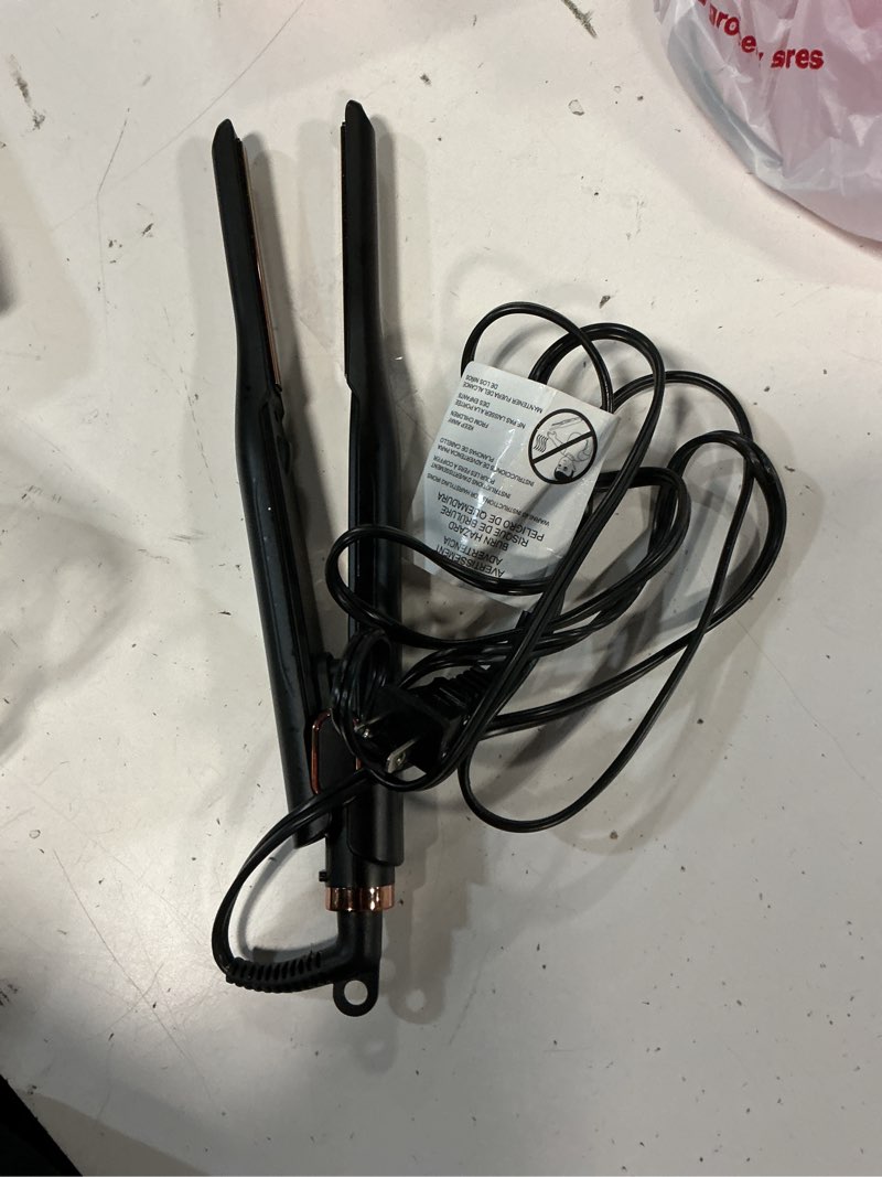 Condition photo showing As Is for hot & hotter nano titanium digital pencil flat iron 3/10 inch black