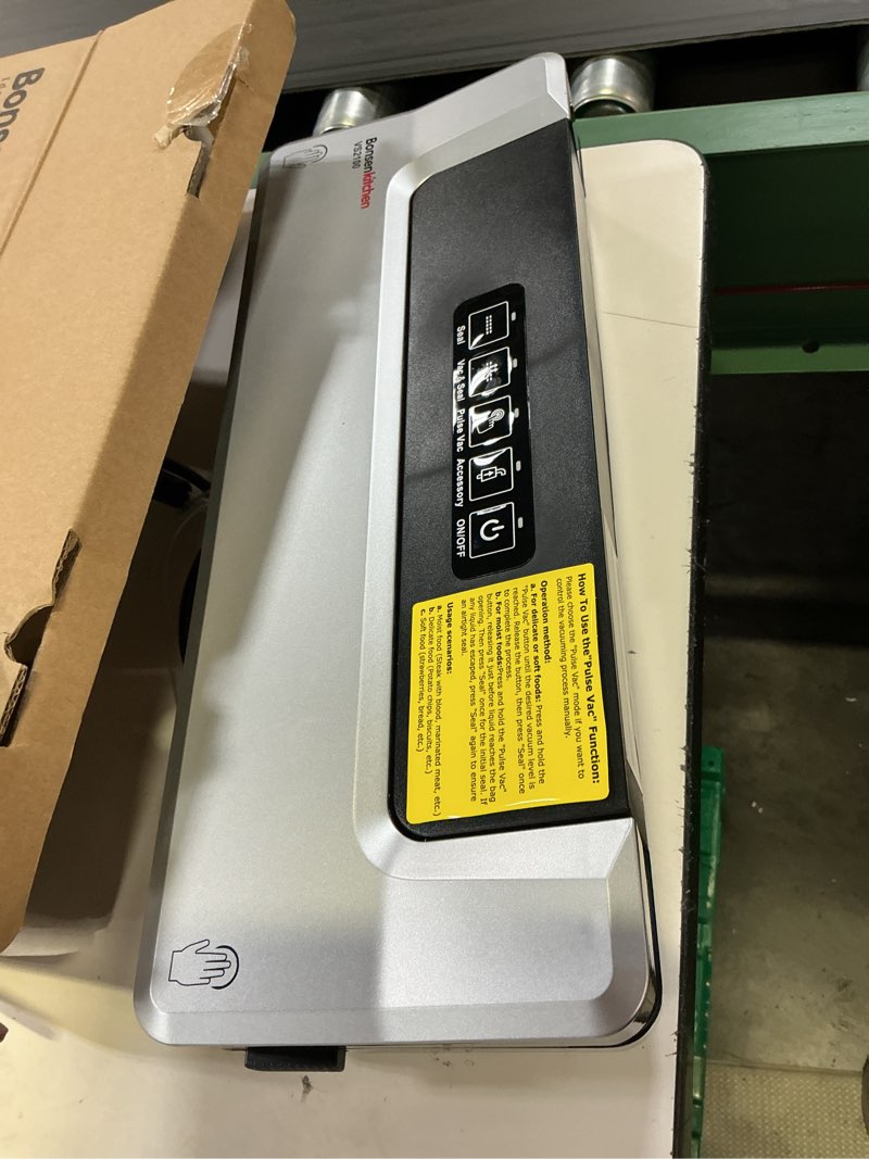 Condition photo showing Good Condition for bonsenkitchen vacuum sealer machine | compact food sealer for kitchen storage & meal prep | multiple modes?? | external vacuum system | 5 bags, silver?? silver machine + 5 bags