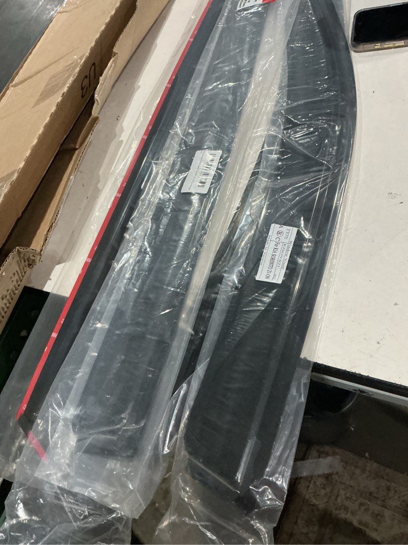 Condition photo showing As Is for 2021-2026 tape-on rain guards for kia sorento side window visor deflectors lx s ex sx prestige durable tinted vent shades 2022 2023 2024 2025 for kia sorento 2021-2026