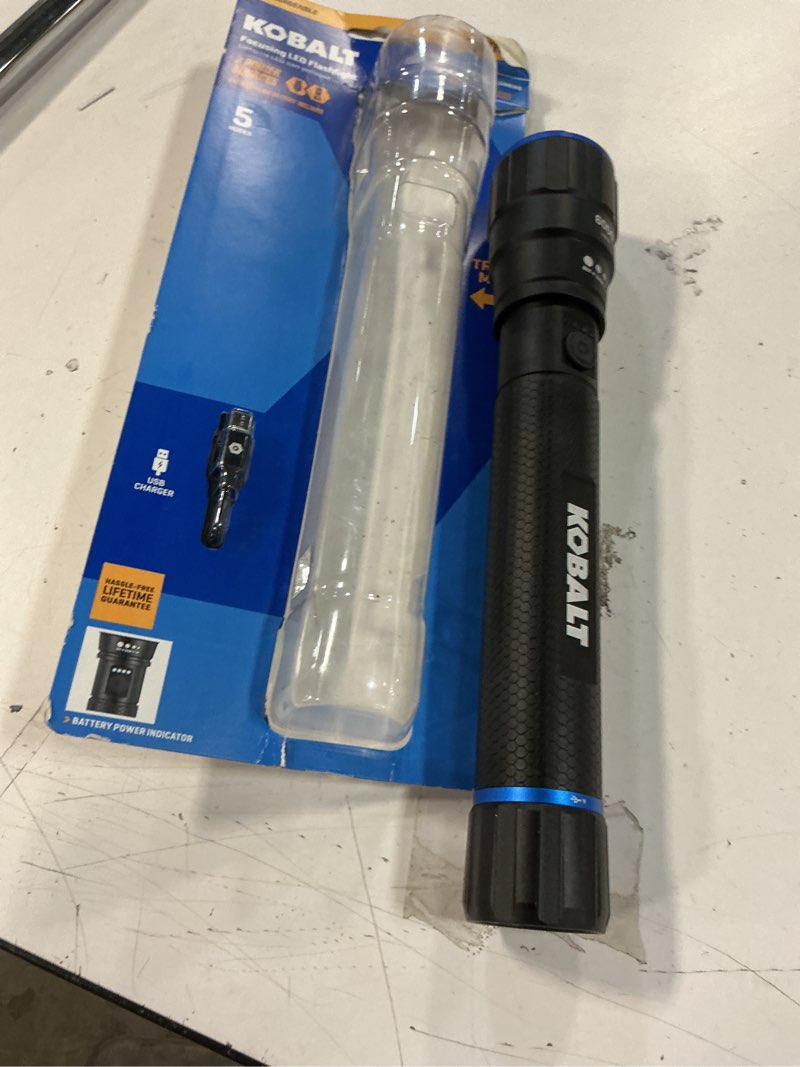 Condition photo showing Good Condition for Kobalt 1500-Lumen 4 -Adjustable Mode LED Rechargeable Flashlight 