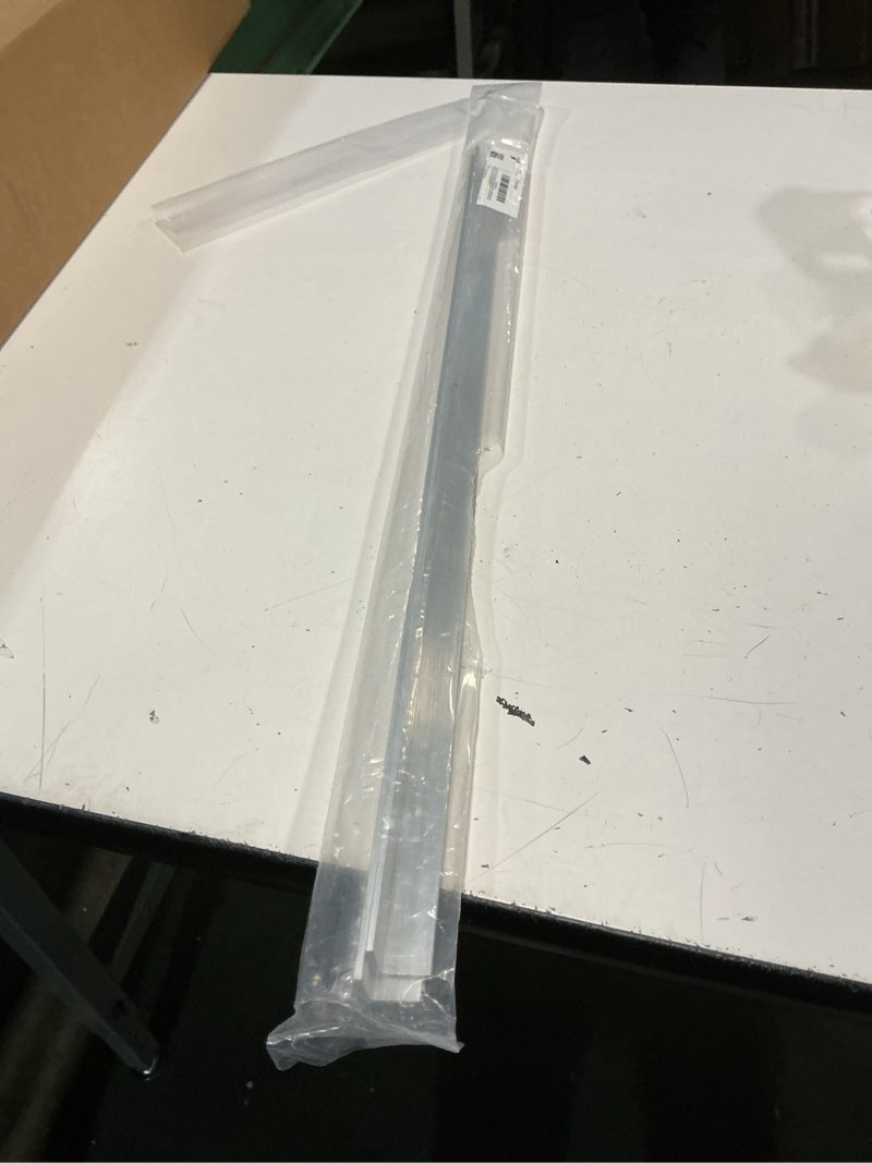 Condition photo showing As Is for wall corner protector, walls edge protector?self-adhesive wall corner guards,pvc double side edge protector? furniture stairs guard (pure white 2pcs 117cm/46in) 0.98inx46in white 2