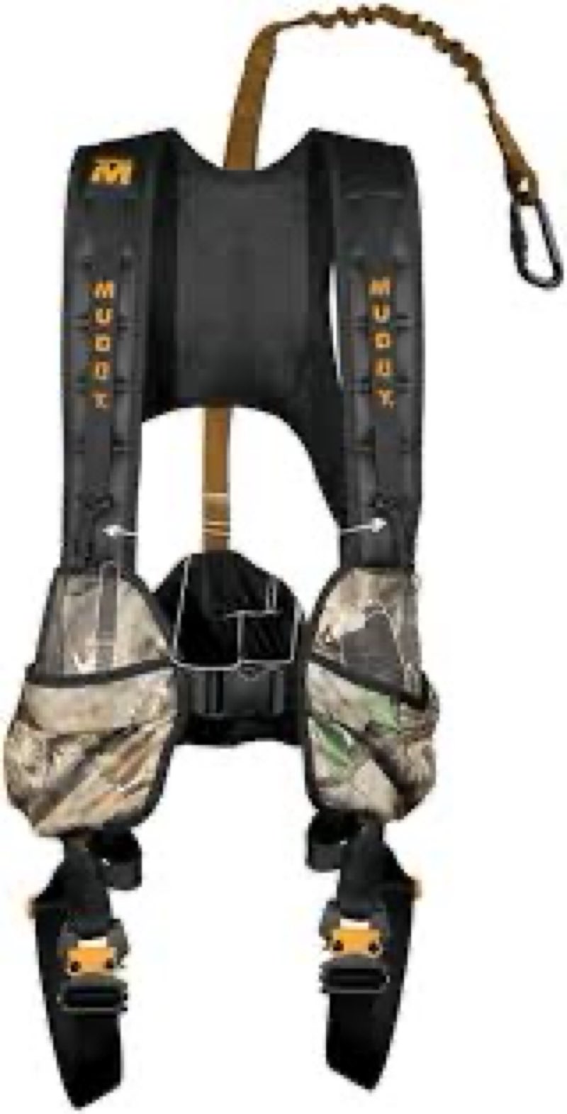 Muddy Hunting Tree Stand Safety Systems Lightweight Padded Nylon Quick-Release Crossover Harness Com
