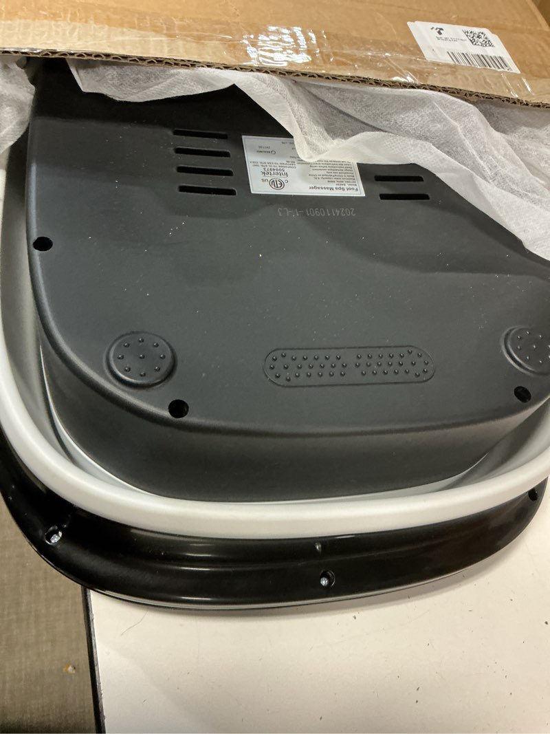 Condition photo showing Good Condition for Collapsible Foot Spa with Heat and Remote, Heated Foot Bath Massager with Timer, and 24 Motorized Shiatsu Massage Balls, Foot Soaking Tub Supports Hot/Cold Water Soaking Black