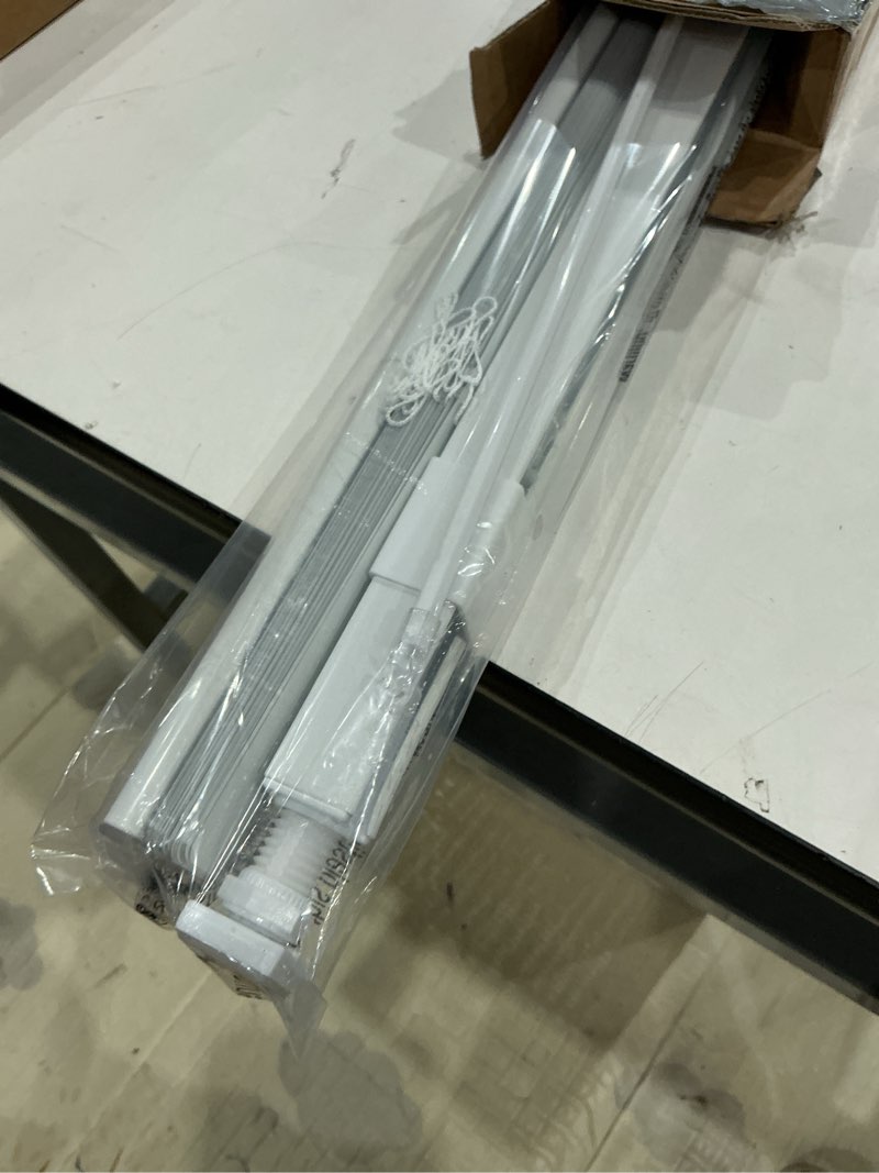 Condition photo showing Good Condition for lazblinds no tools-no drill 1" aluminum mini blinds, cordless blinds for indoor windows, light filtering horizontal blinds and shades for window size 32'' w x 48'' h, white no drill-white 32'' w x 48'' h
