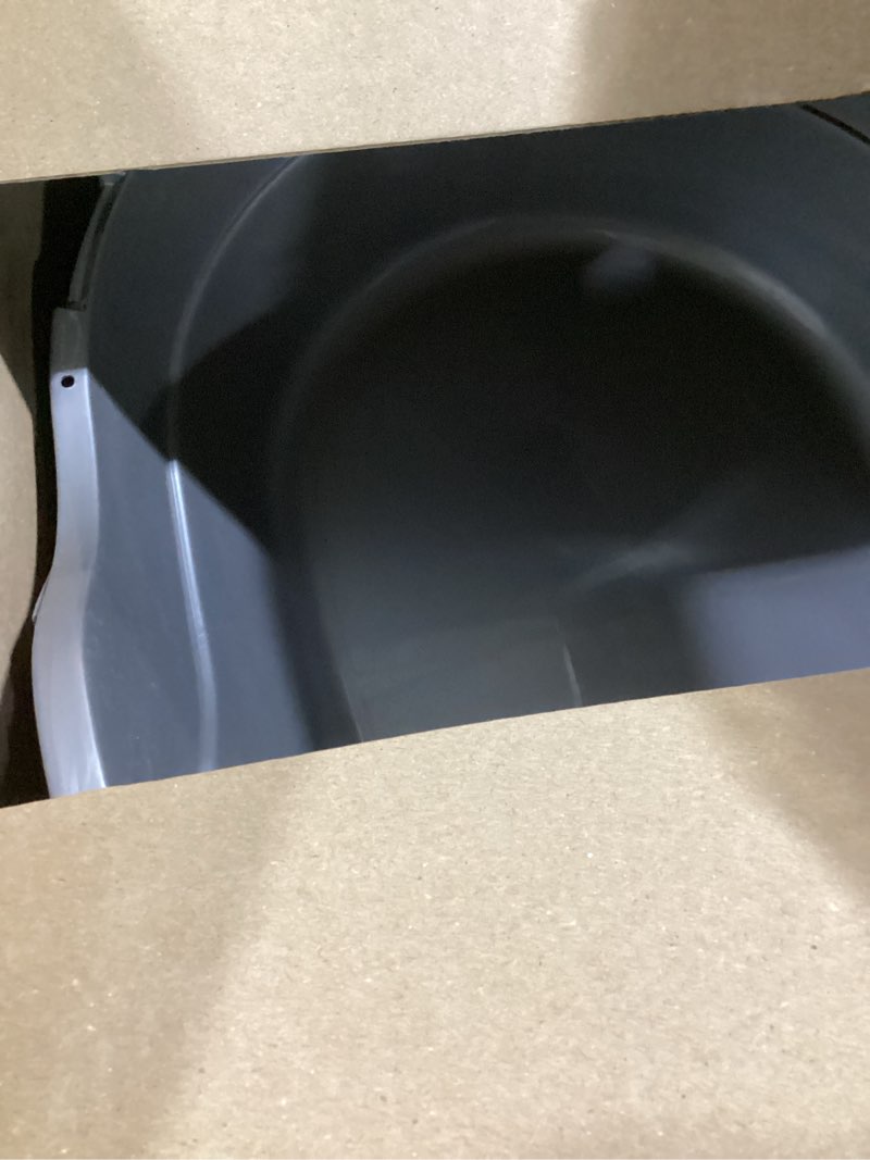 Condition photo showing Good Condition for nature's miracle hooded flip top cat litter box with charcoal filter | easy to clean with flip top & simple latches, charcoal filter absorbs odor, non-stick surface prevents litter build-up silver/grey