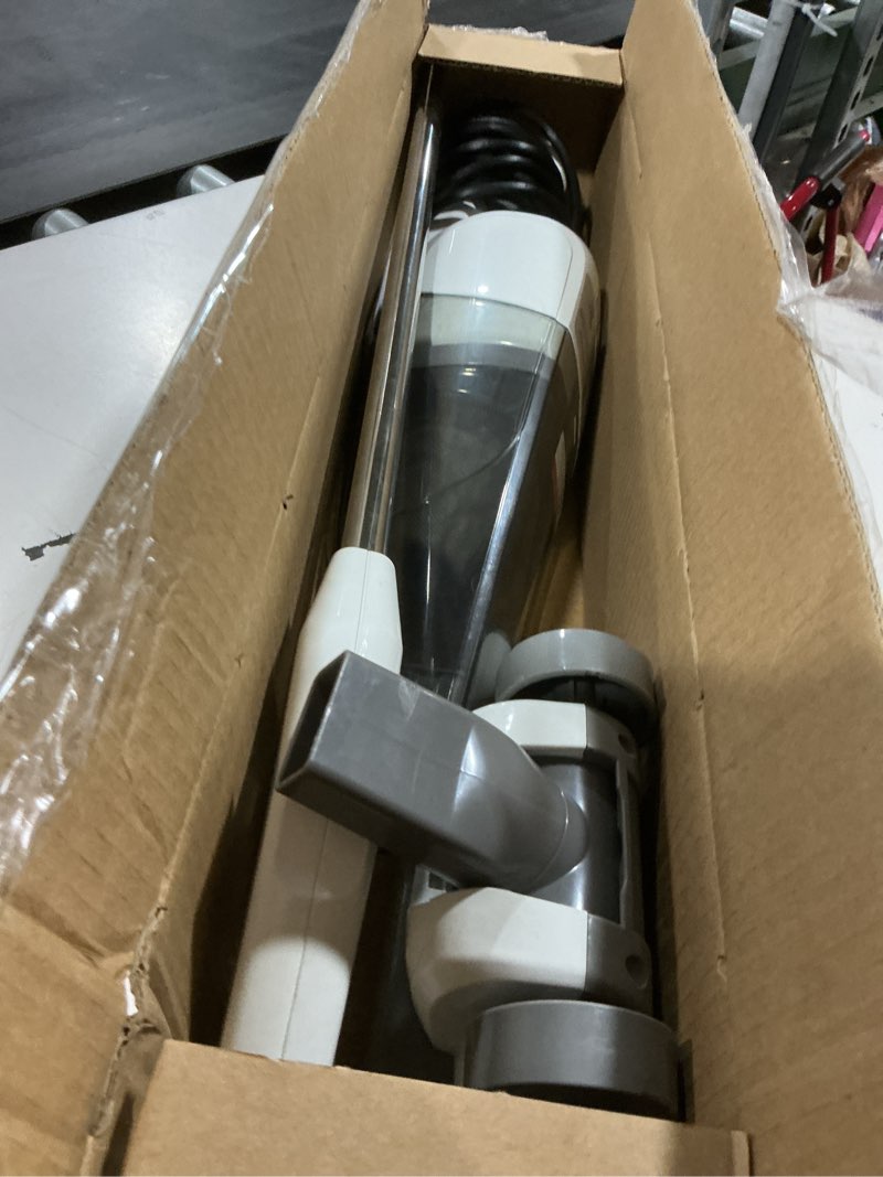Condition photo showing As Is for eureka stick vacuum cleaner powerful suction 3-in-1 small handheld vac with filter for hard floor lightweight upright home pet hair  new  white with aqua blue