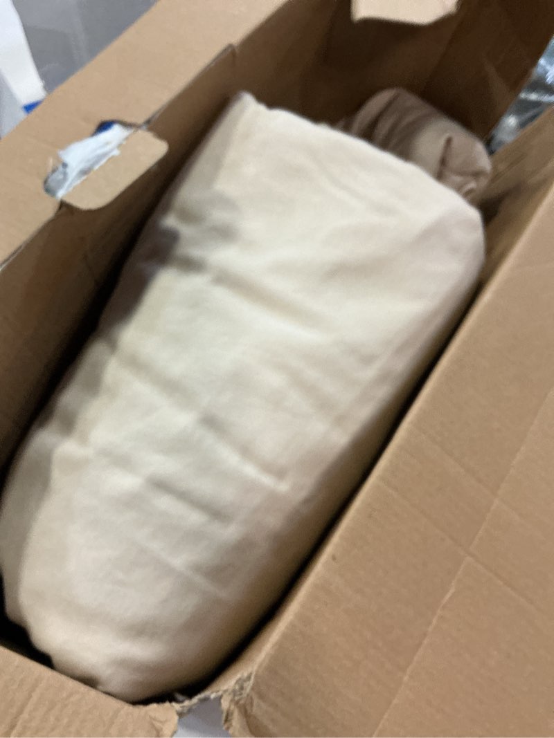 Condition photo showing Good Condition for mildly super soft duvet cover - 100% washed microfiber light khaki comforter cover set 3 pieces with zipper closure & corner ties (no comforter) 01 - light khaki (no comforter) oversized king (120"x98")