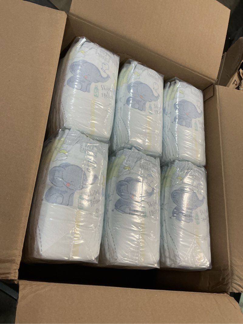 Condition photo showing New/Like New for pampers swaddlers diapers, size 3 (13-26 lbs), 168 count, absorbent, keeps baby dry and comfortable, skin safe disposable baby diaper size 3 168