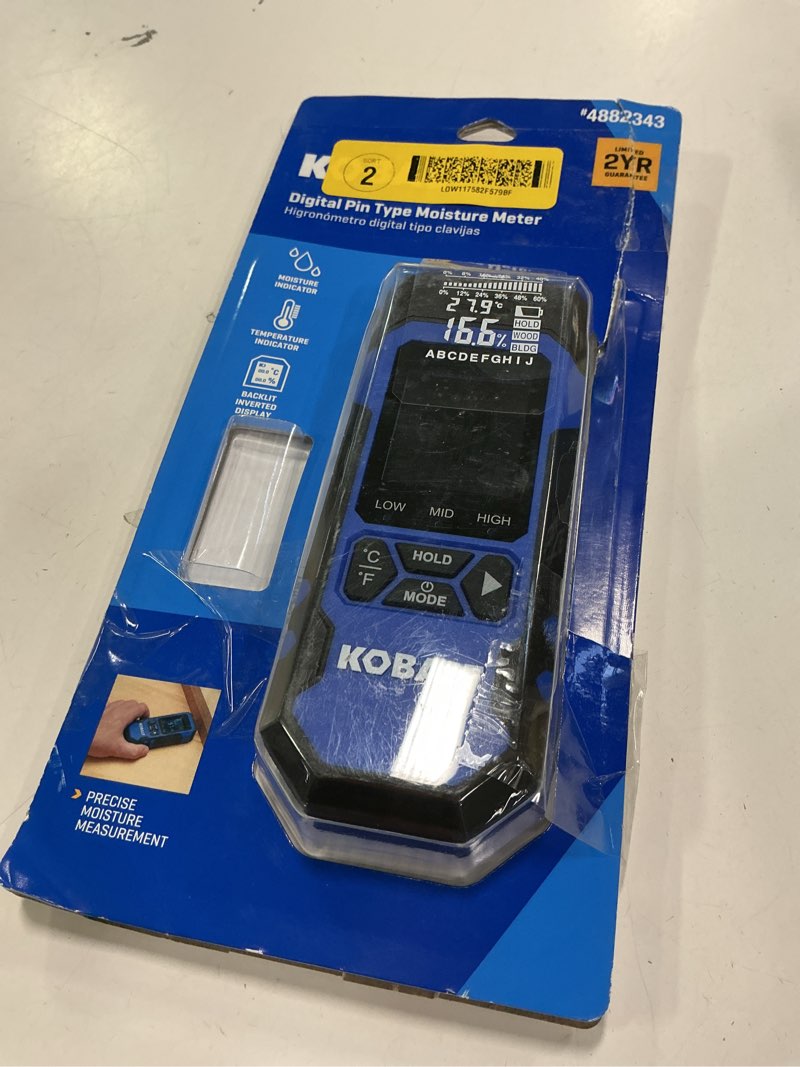 Condition photo showing As Is for Kobalt  digital pin type moisture meter