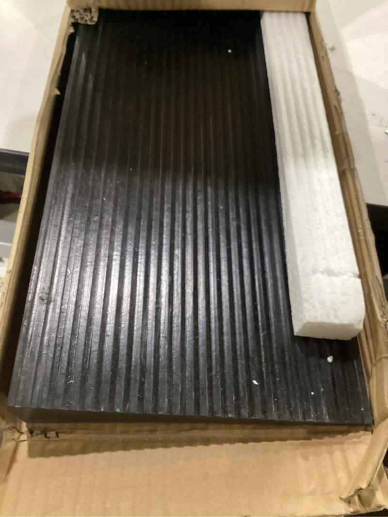 Condition photo showing As Is for reliancer 2pcs rubber curb ramps,6.3" rise height,5t capacity threshold ramps for loading dock,driveway curb ramp,curbside vehicle ramp for cars suv trucks motorcycles forklift wheelchairs lawn mower