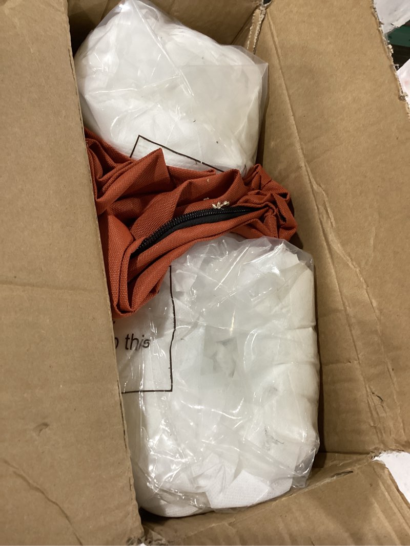 Condition photo showing Good Condition for aaaaacessories outdoor seat cushions for chairs, waterproof, fade-resistant, 19" x 19" x 3", patio furniture replacement cushions, set of 2, rust rust 19" x 19" x 3"