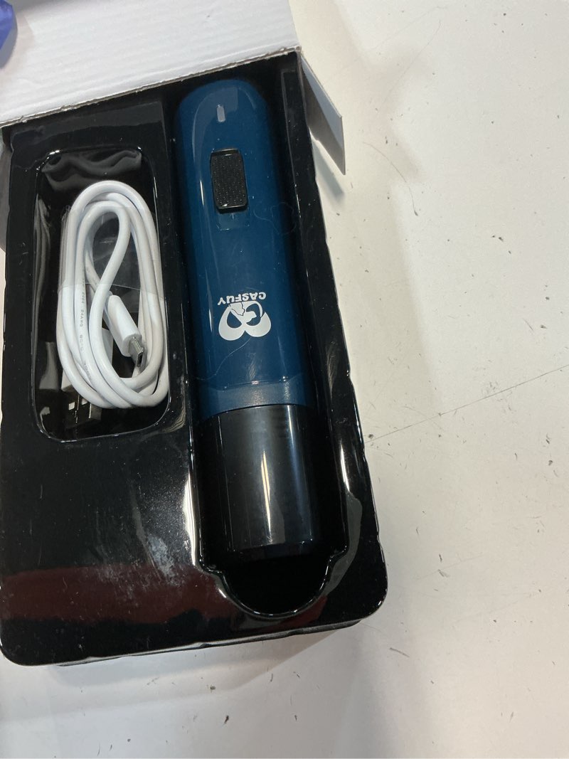 Condition photo showing As Is for casfuy dog nail grinder upgraded - professional 2-speed whisper-quiet electric pet nail trimmer painless paws grooming & smoothing for small medium large dogs & cats (dark blue) b-dark blue