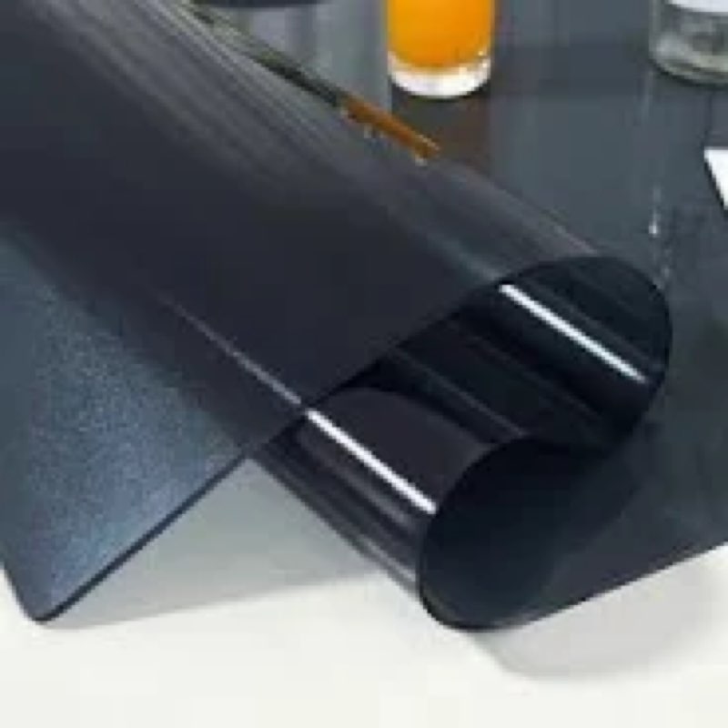 OstepDecor Black Table Protector 36 x 72 Inch, 1.5mm Thick Plastic Table Cover Protector, PVC Table 