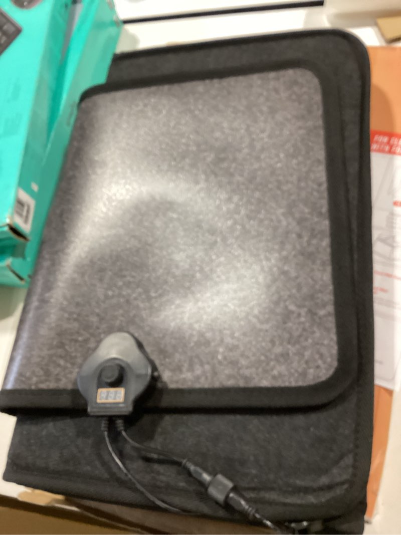 Condition photo showing Good Condition for under desk heater with heated floor mat - personal portable space heaters indoor - foot warmer with 12h timer & 8 heat levels - foot control, for home bedroom office black