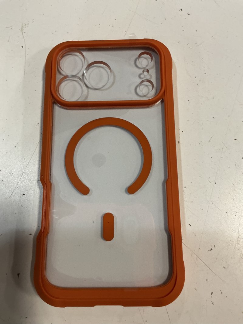 Condition photo showing Good Condition for diaclara magnetic designed for iphone 17 pro max case full body bumper,[compatible with magsafe] military drop proof cover with built-in privacy screen protector,orange magnetic orange-privacy iphone 17 pro max