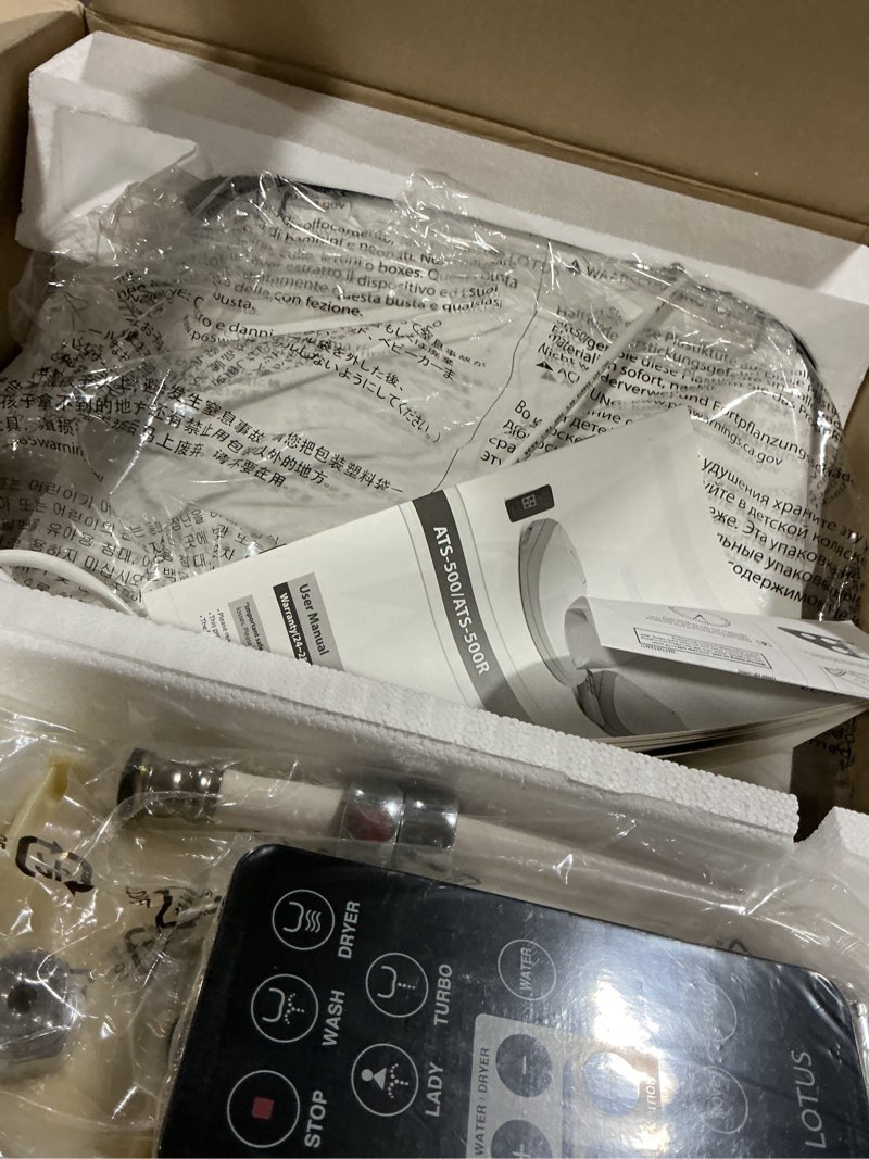 Condition photo showing Good Condition for lotus bidet ats-500 remote elongated | wireless remote control, heated toilet seat with adjustable warm water wash, stainless steel nozzle, warm air dryer, eco mode, easy diy installation ats-500remote (elongated)