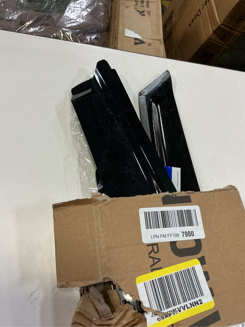 Condition photo showing As Is for rain guards for 2018-2023 honda accord sedan, out-channel window visor shields vent deflector shade wind dark smoke 2019 2020 2021 2022 18 19 20 21 22 23, tape-on outside-mount, 4pcs for 2018-2023 | honda accord | out-channel