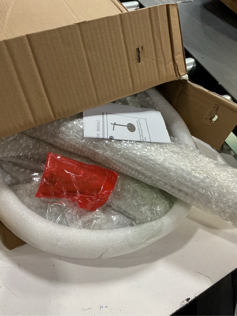 Condition photo showing New/Like New for c shaped side table end coffee tables, unique aesthetics minimalist accent tables, multifunction round metal side tables for living room bedroom sofa balcony couch patio yard garden indoor & outdoor