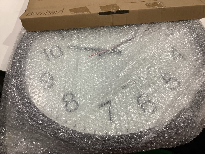 Condition photo showing Good Condition for Bernhard Products Black Wall Clock Silent Non Ticking - XL 18 Inch Quality Quartz Battery Operated Round Easy to Read Home/Office/Classroom/School Clock