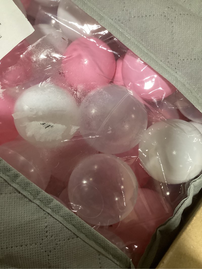 Condition photo showing As Is for GOGOSO Ball Pit Balls for Toddler, Baby Plastic Playballs Kids Soft Pastel Pelotas Non-Toxic BPA-Free 2pink+White+Clear 100 Balls A 2pink+white+clear 100 balls