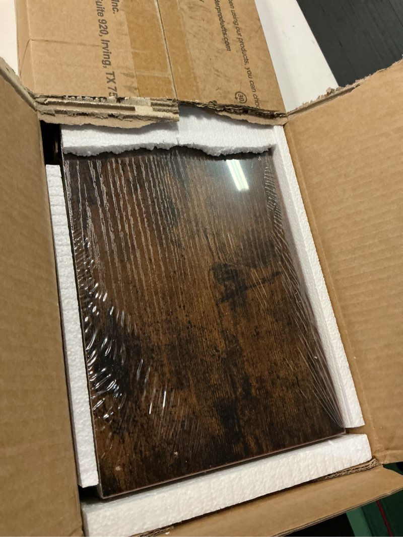 Condition photo showing Good Condition for bayka floating shelves, 22.5 inches rustic wood wall shelves for bathroom?bedroom, living room, kitchen & book, hanging display decor organization shelf with 22 lbs capacity (rustic brown) b. rustic brown - americana farmhouse style 22.5inches