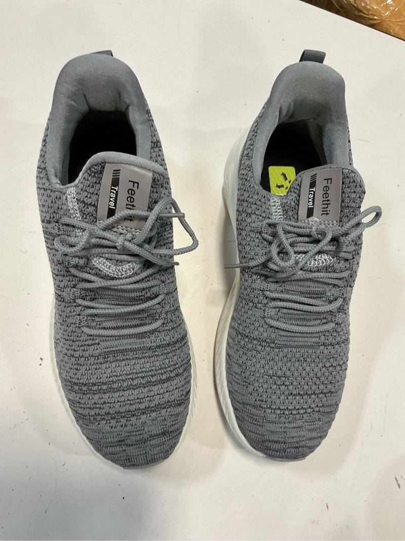 Condition photo showing New/Like New for feethit mens slip on walking shoes blade tennis shoes non slip running shoes lightweight workout shoes breathable mesh fashion sneakers 7.5 light grey