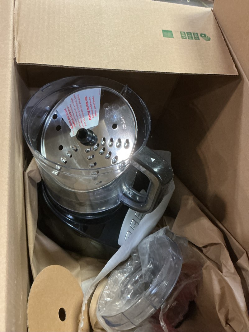 Condition photo showing As Is for Black+Decker 3-in-1 Easy Assembly 8-Cup Food Processor, Black, FP4150B