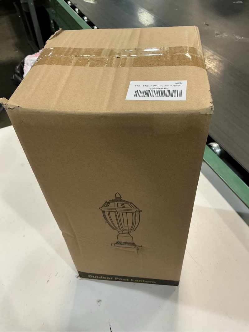 Condition photo showing New/Like New for Outdoor Post Light, Exterior Lamp Post Lights with Pier Mount Base, Hard-Wired, Aluminum Outdoor Waterproof Post Lantern for Garden Patio Pole Pillar