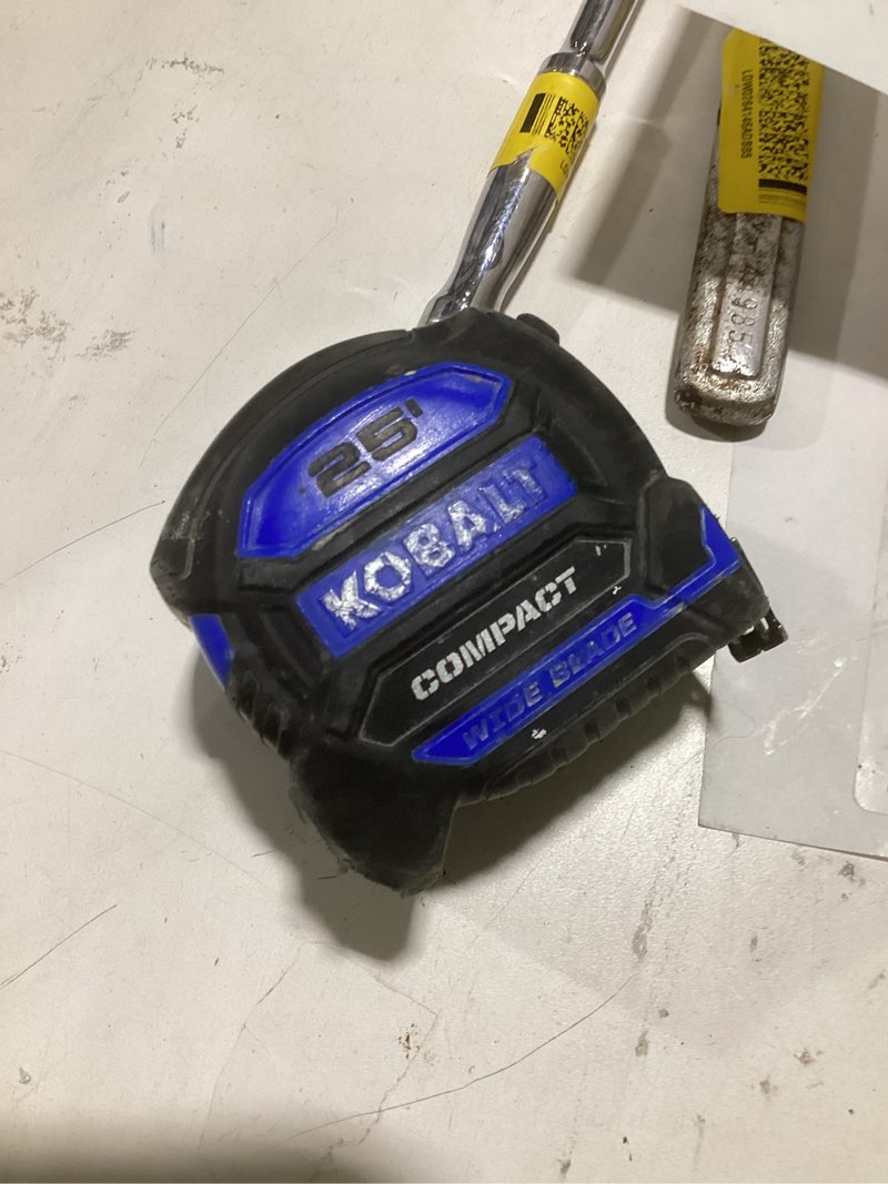 Condition photo showing As Is for K.balt Compact 25-ft Tape Measure Wide Blade
