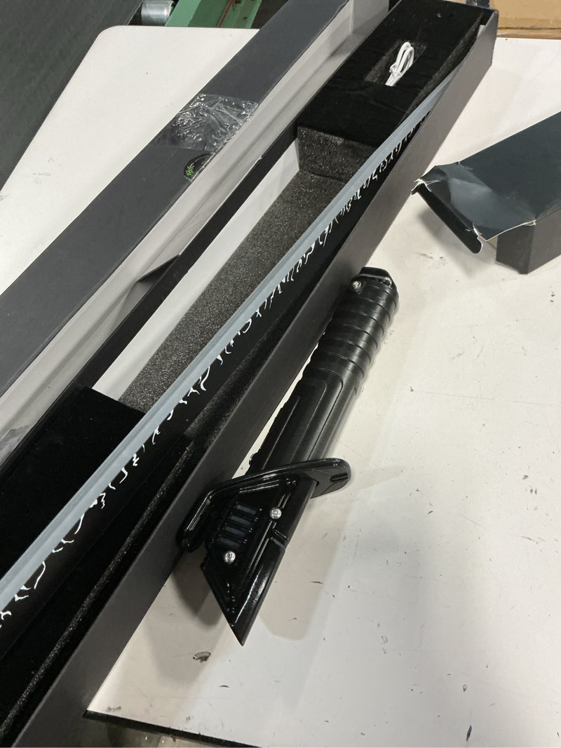 Condition photo showing Good Condition for Darksaber Lightsaber, Dueling Dark Saber Motion Control 39 Sets Sound Effects and 12 Colors Change, Metal Handle Pixel Light Saber for Adults Cosplay Gifts Pixel 39 Sets Sound Effects