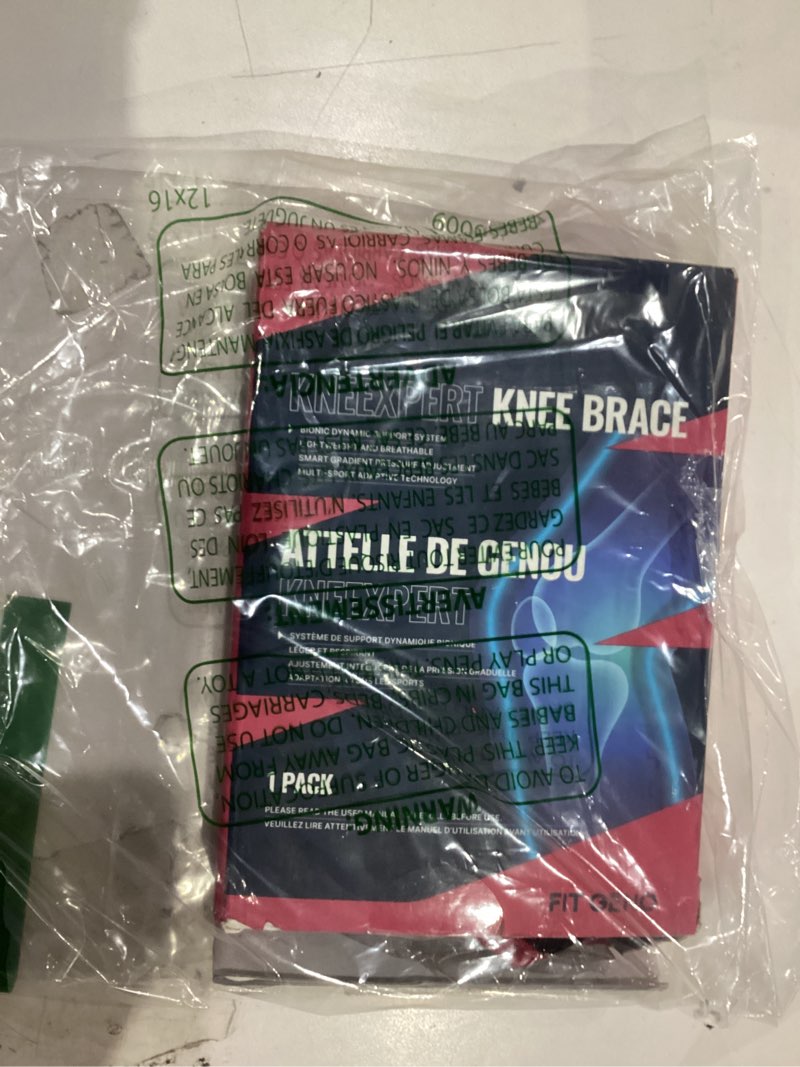 Condition photo showing Good Condition for Fit Geno KneeXpert Knee Brace with Side Stabilizers & Patella Gel Pad - Adjustable Compression Support for Pain Relief, Meniscus, ACL, Arthritis, Running - M/L Garnet Medium / Large