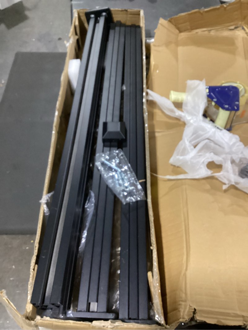 Condition photo showing Good Condition for 4 pack 45" 3-way aluminum fence post, 1.8mm thick walls & 10mm base, supports 200 lb lateral load, matte black wood fence post, rustproof & weather-resistant for outdoor privacy panels 45in 4 pack black fence post