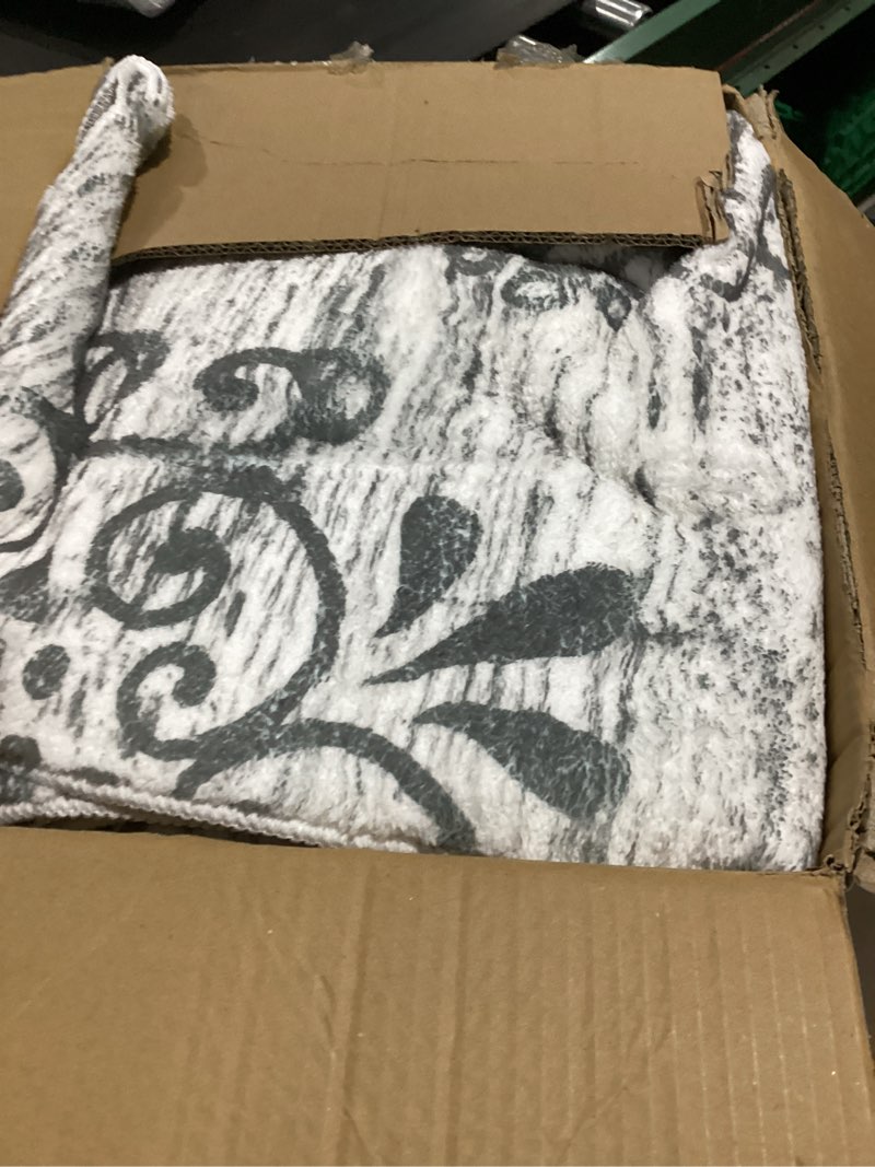 Condition photo showing Good Condition for hebe hallway runner rug 3'x18' washable vintage distressed area rugs non slip laundry rug runner boho floor carpet runners for hallways entryway laundry room kitchen bathroom grey 3' x 18' (rectangular)