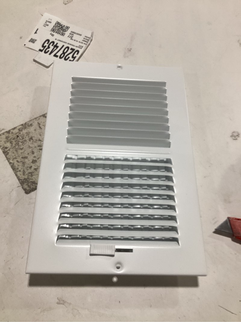 reliabilt 10-in x 6-in 2-way aluminum white sidewall/ceiling register