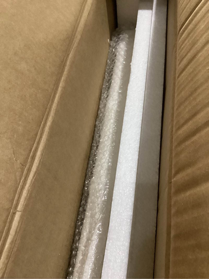 Condition photo showing New/Like New for Mirror, Bamboo-Look Solid Wood Frame, Full Length, White, 24" x 48" White 48"L x 24"W