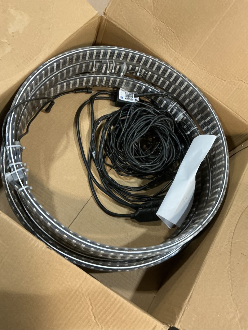 Condition photo showing As Is for 8 rolls 17.5" double-sided quad row rgb dream color chasing led wheel lights - bluetooth remote for trucks, car, suv, pickup, off-road
