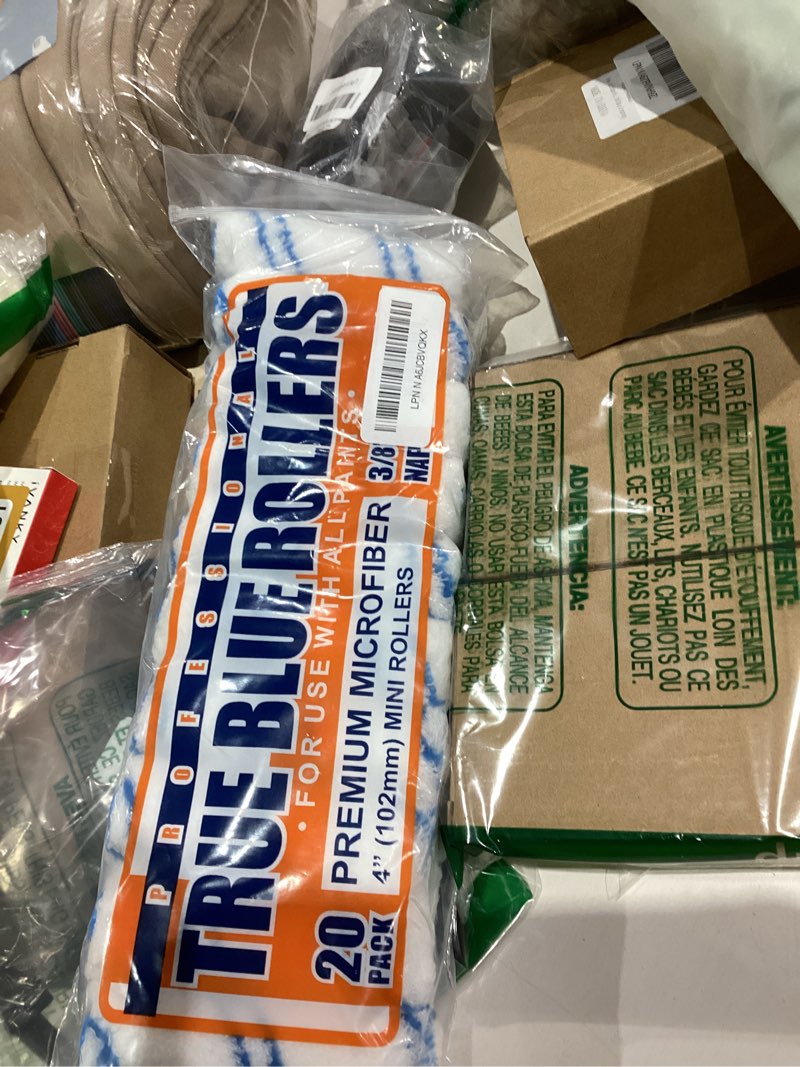 Condition photo showing New/Like New for True Blue 4" Professional Paint Roller Covers, 4 Inch, Best for All Types of Painting Surfaces, Refill Bulk Pack (20, 3/8" Nap) 20 3/8" Nap