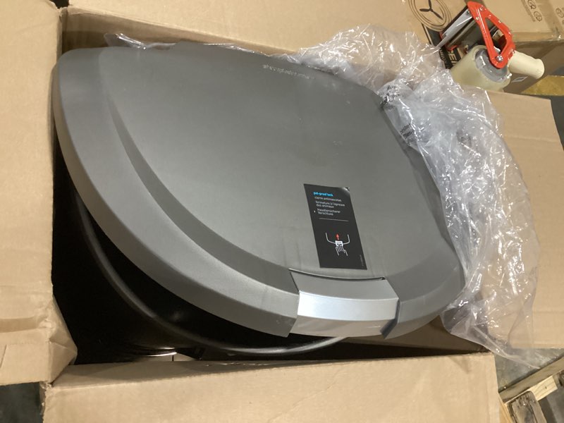 Condition photo showing Good Condition for simplehuman 50 liter / 13 gallon semi-round kitchen step trash can with secure slide lock, grey plastic gray
